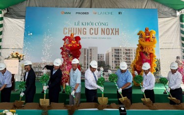 Long An khởi công dự án nhà ở xã hội đầu tiên trong năm 2025 trong khu đô thị LA Home
