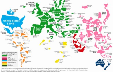 Quốc gia nào có khoản thu nhiều nhất từ ngành du lịch